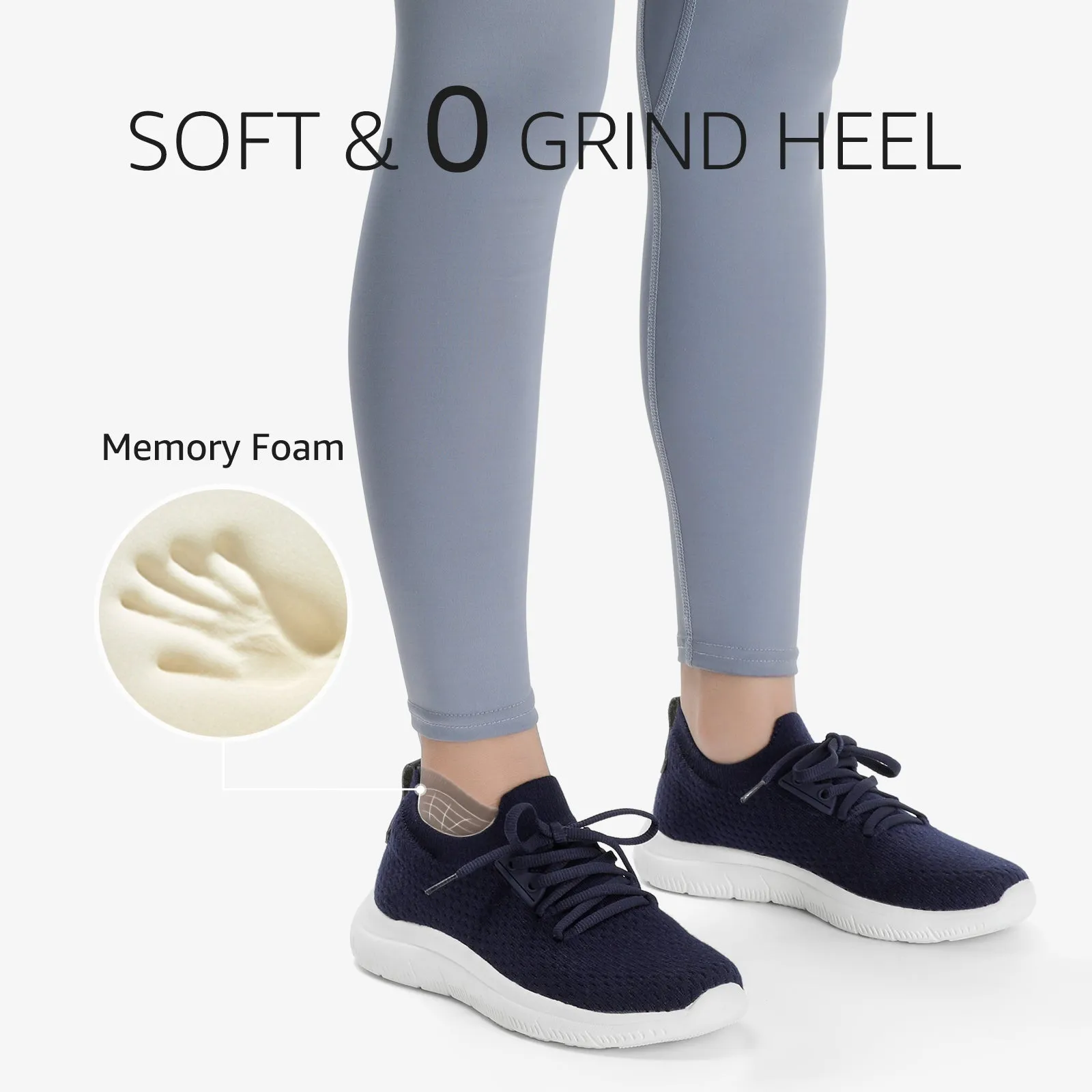 STQ Tennis Shoes Womens Slip on Walking Sneakers for Gym Workout